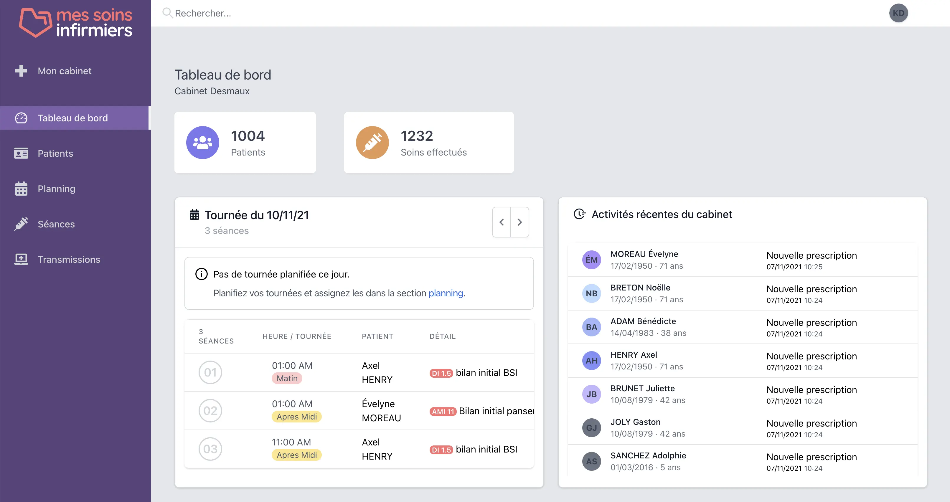 Inbox user interface