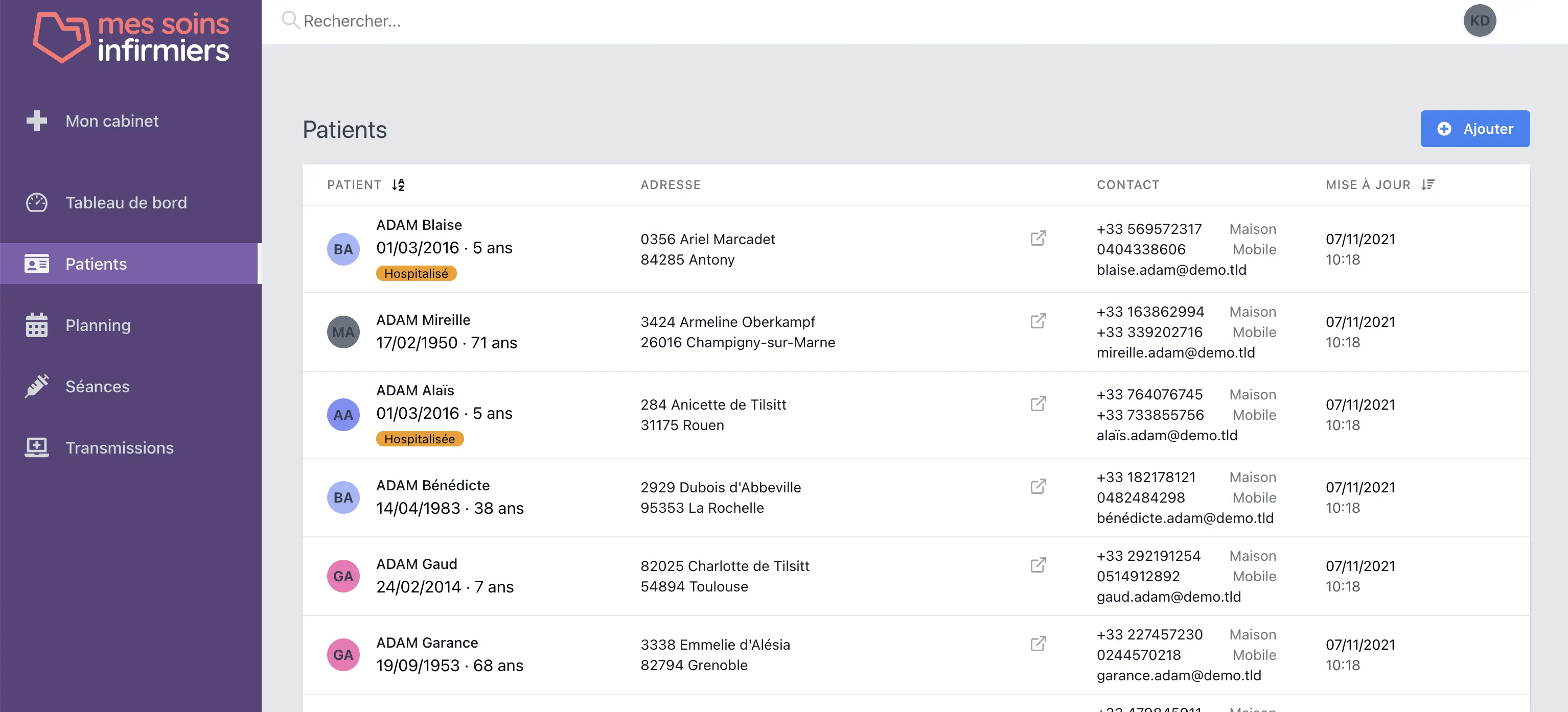 Inbox user interface